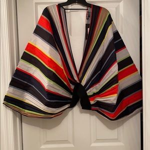Multi colored trendy fashion blouse
